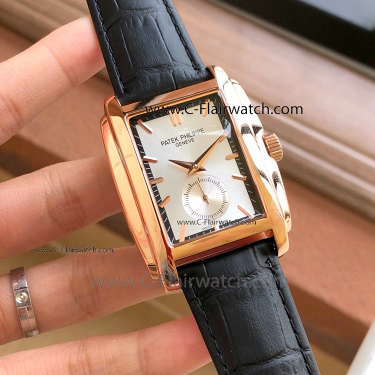 2019 Fake Patek Philippe Gondolo Rose Gold Silver Dial Watch